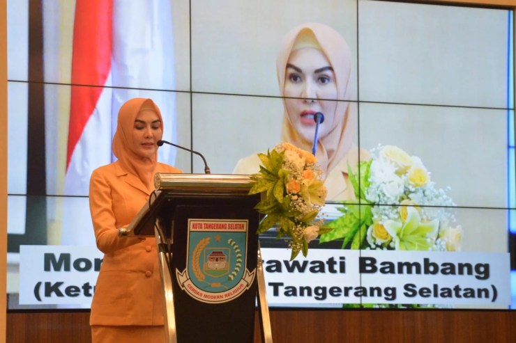HUT (DWP) Kota Tangerang Selatan ke-23 yang diselenggarakan di Aula Blandongan, Puspemkot Tangsel pada Rabu, 14 Desember 2022