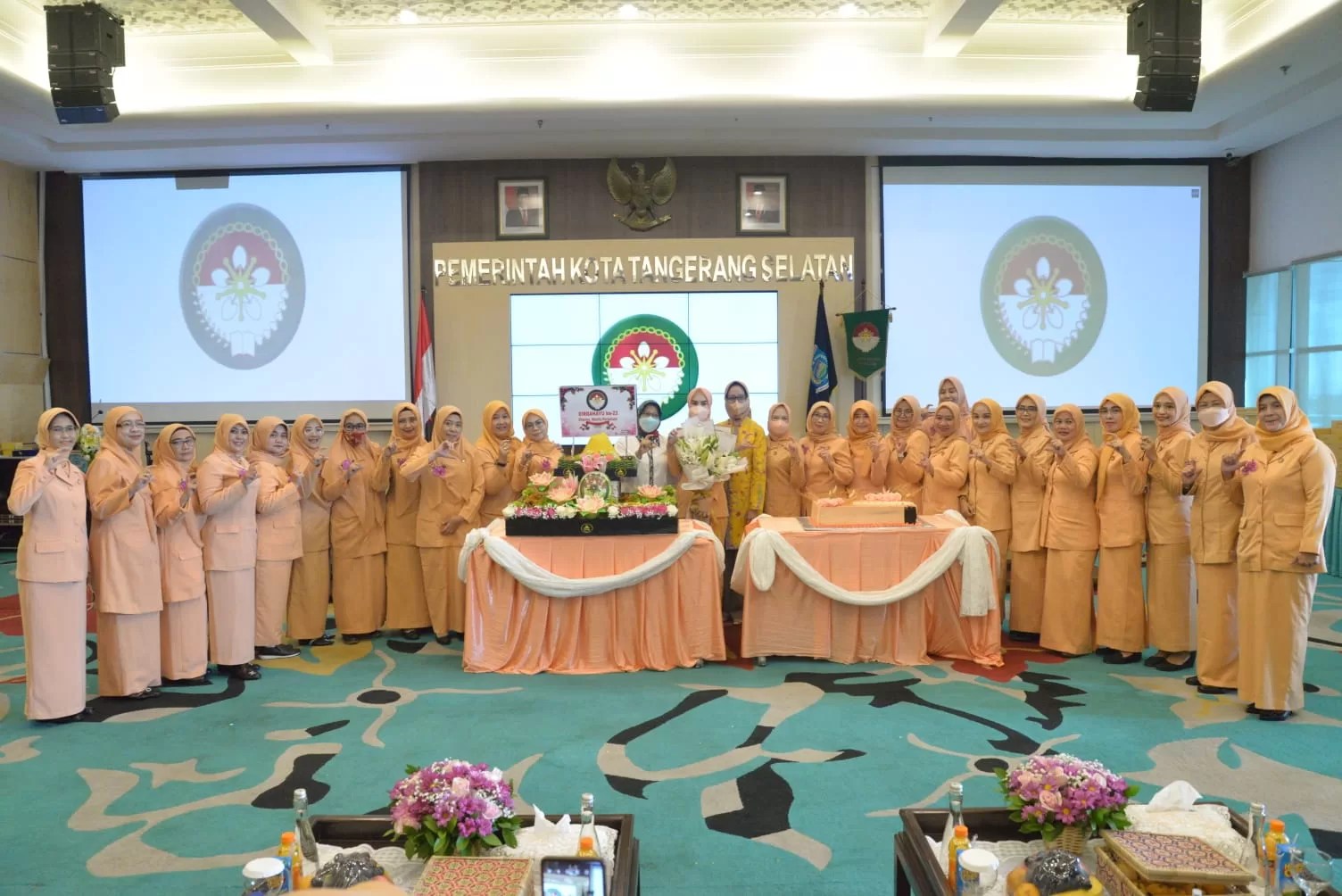 HUT (DWP) Kota Tangerang Selatan ke-23 yang diselenggarakan di Aula Blandongan, Puspemkot Tangsel pada Rabu, 14 Desember 2022