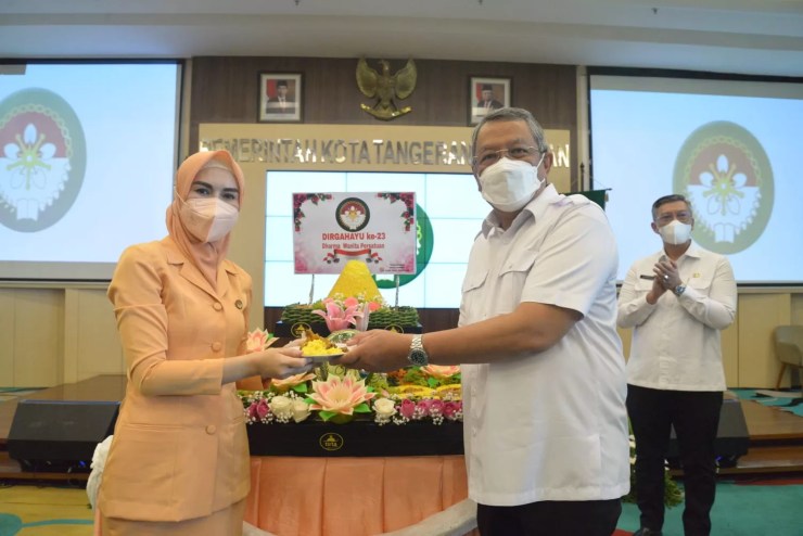HUT (DWP) Kota Tangerang Selatan ke-23 yang diselenggarakan di Aula Blandongan, Puspemkot Tangsel pada Rabu, 14 Desember 2022