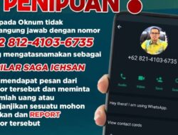 Waspada Akun WhatsApp Palsu Mengatasnamakan Wakil Wali Kota Tangsel Pilar Saga Ichsan dan Sekda Bambang Noertjahjo