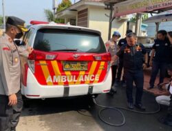 Tekan Polusi, Polres Tangsel Uji Emisi Kendaraan Dinas