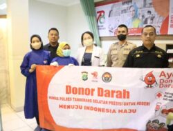 Donor Darah Personel Sihumas Polres Tangsel Sambut HUT Humas Polri Ke-72