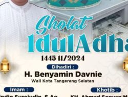 Salat Iduladha 1445 H di Islamic Center Baiturrahmi, Benyamin Davnie Paparkan Berbagai Capaian Pembangunan Tangsel