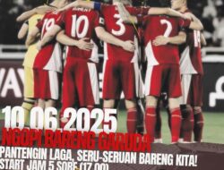 Kafe Kopi Bolank x Arco di Tangsel Gelar Nobar Jepang Vs Timnas Indonesia