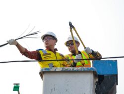 Pilar Putus Paksa Kabel FO Liar di Ciputat, DSDABMBK: Sudah di Relokasi tapi Bandel